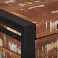 Bauli 80x30x30cm in Legno Massello di Recupero e Metallo