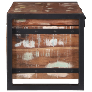 Bauli 80x30x30cm in Legno Massello di Recupero e Metallo