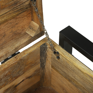 Scatola di immagazzinaggio 80x35x45 cm in legno massello di mango grezzo