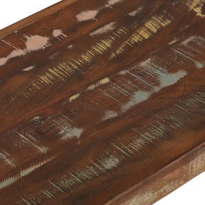 panchina Multicolore 100x35x45 cm Legno Massello di Recupero