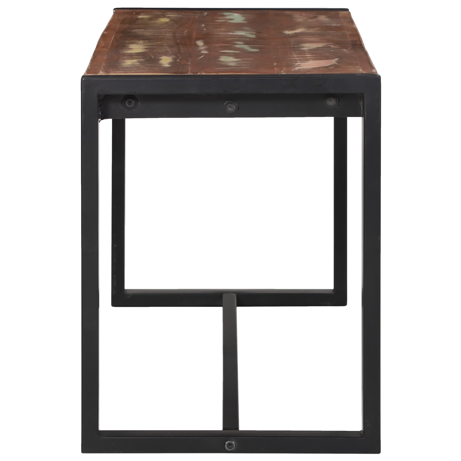 panchina Multicolore 100x35x45 cm Legno Massello di Recupero