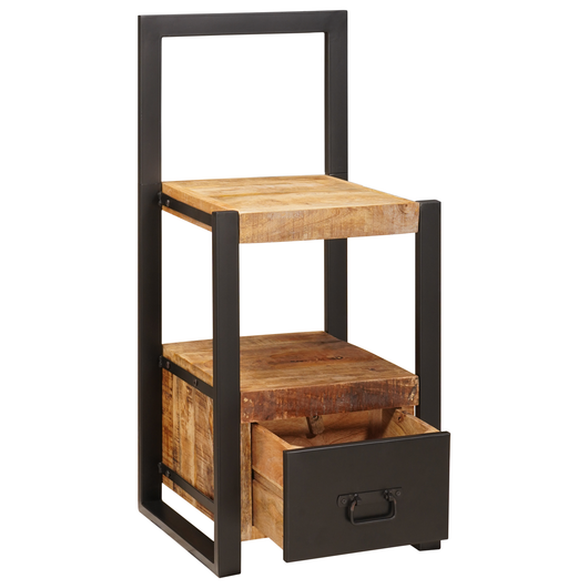 Stand da Valet 40x40x90 cm Legno Massello di Mango Grezzo