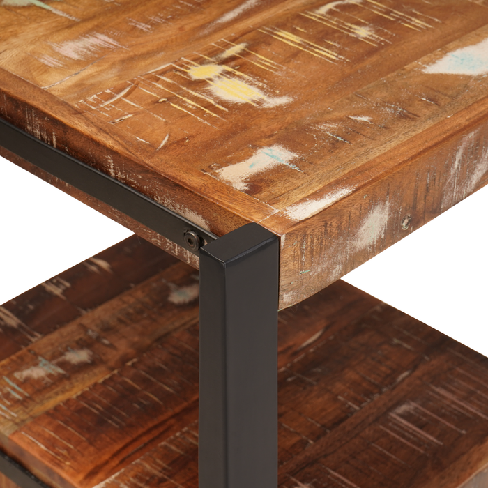 Stender Valet Multicolore 40x40x90 cm in Legno Massello Recuperato