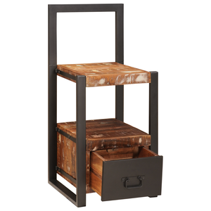 Stender Valet Multicolore 40x40x90 cm in Legno Massello Recuperato