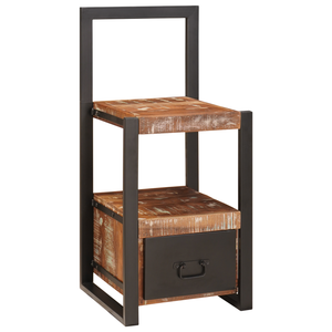 Stender Valet Multicolore 40x40x90 cm in Legno Massello Recuperato