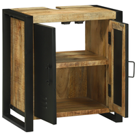 Mobile lavabo 55x35x60 cm in legno massello di mango
