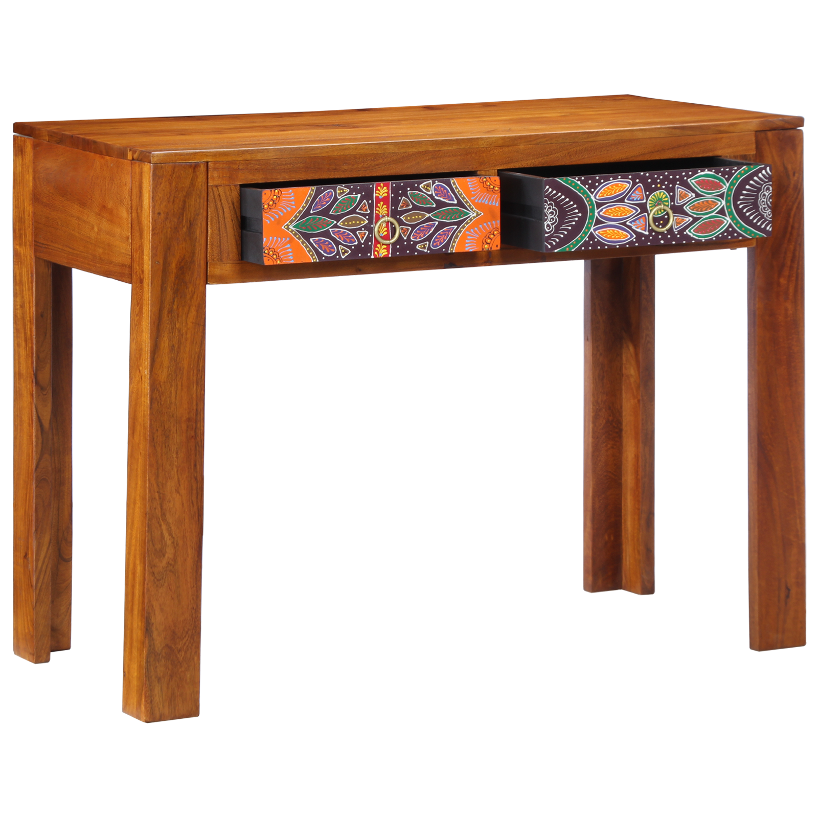 Scrivania 100x50x75 cm in legno massello di acacia