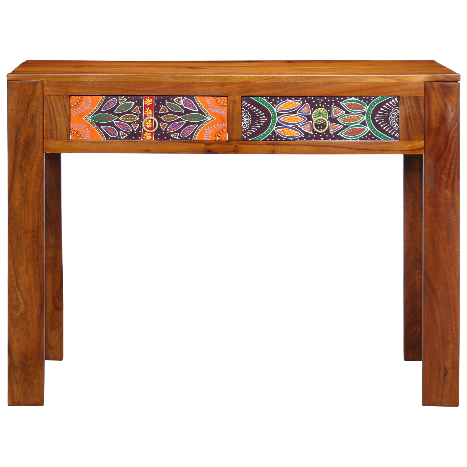 Scrivania 100x50x75 cm in legno massello di acacia