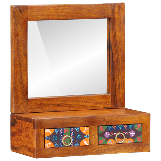 Armadio da Parete 40x20x50 cm Legno Massello di Acacia