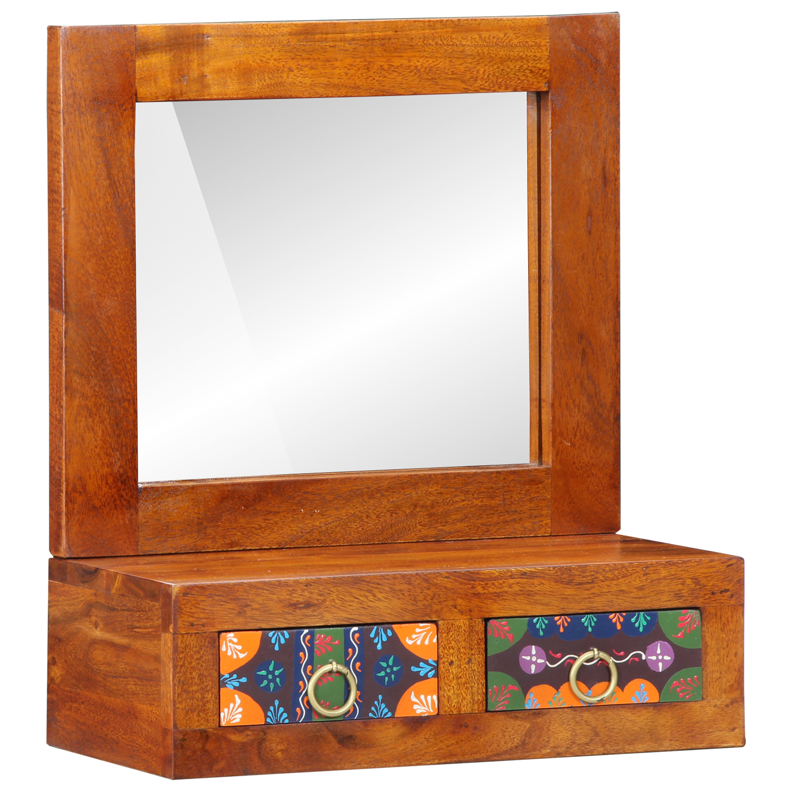 Armadio da Parete 40x20x50 cm Legno Massello di Acacia