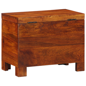 Scatola di stoccaggio Marrone miele 50x30x40 cm Legno massello di acacia