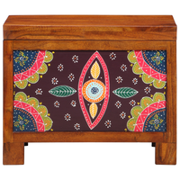 Scatola di stoccaggio Marrone miele 50x30x40 cm Legno massello di acacia