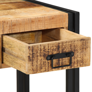 Tavolino  40x40x50 cm in legno massello di mango grezzo