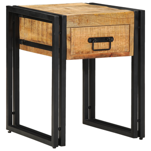 Tavolino  40x40x50 cm in legno massello di mango grezzo