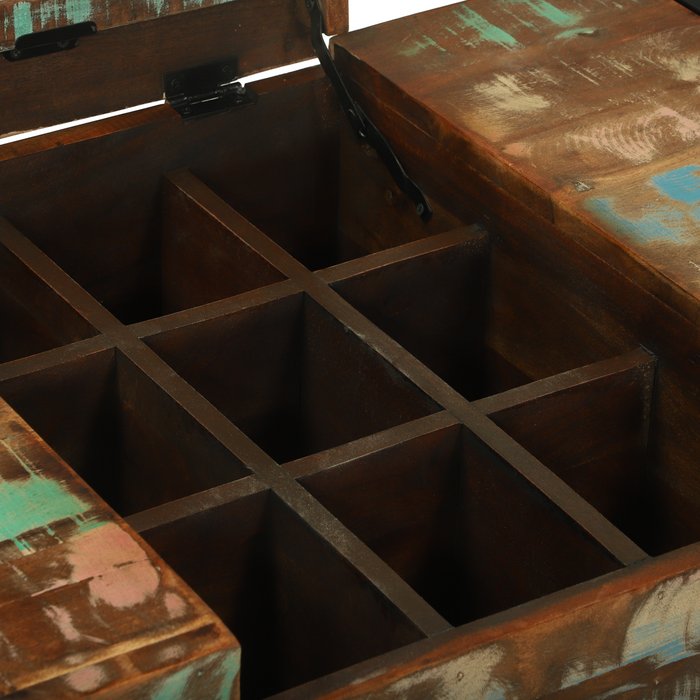 Tavolo da Trucco 90x50x75 cm Legno Massello Recuperato