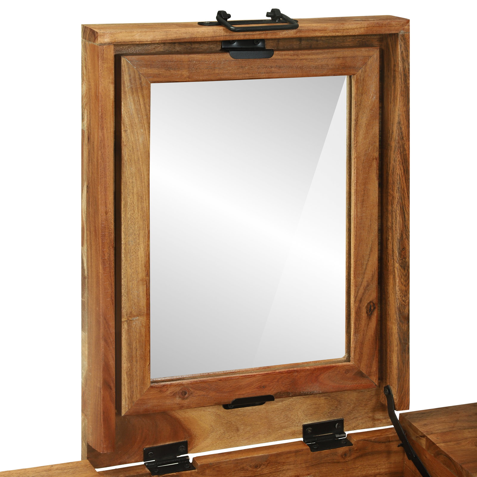 Tavolo da Trucco 90x50x75 cm in Legno Massiccio di Acacia