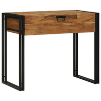 Tavolo da Trucco 90x50x75 cm in Legno Massiccio di Acacia