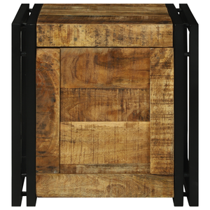 Scatola di stoccaggio 40x40x40 cm in legno massello grezzo