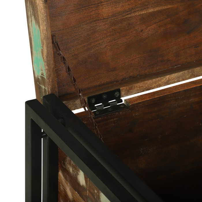 Scatola di Stoccaggio 60x40x41 cm in Legno Riciclato