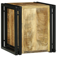 Portabottiglie 34.5 x 35 x 39 cm Legno Massiccio di Mango Grezzo