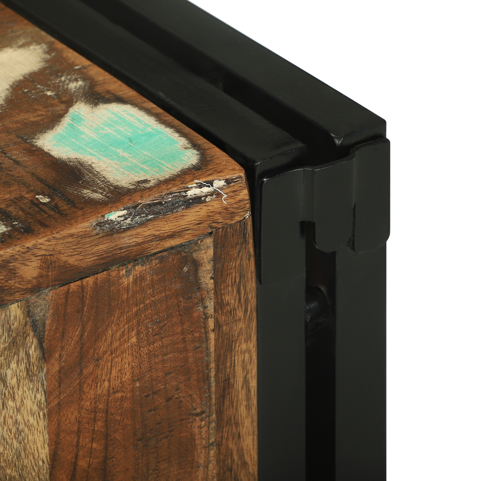 Porta Bottiglie 34.5x35x39 cm Legno Massello di Recupero