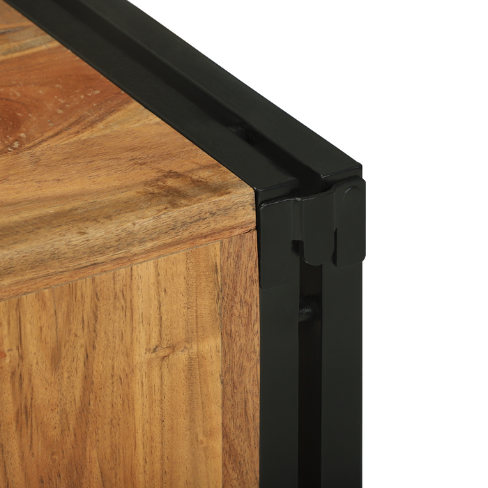 Portabottiglie 34.5x35x39 cm Legno massello di acacia