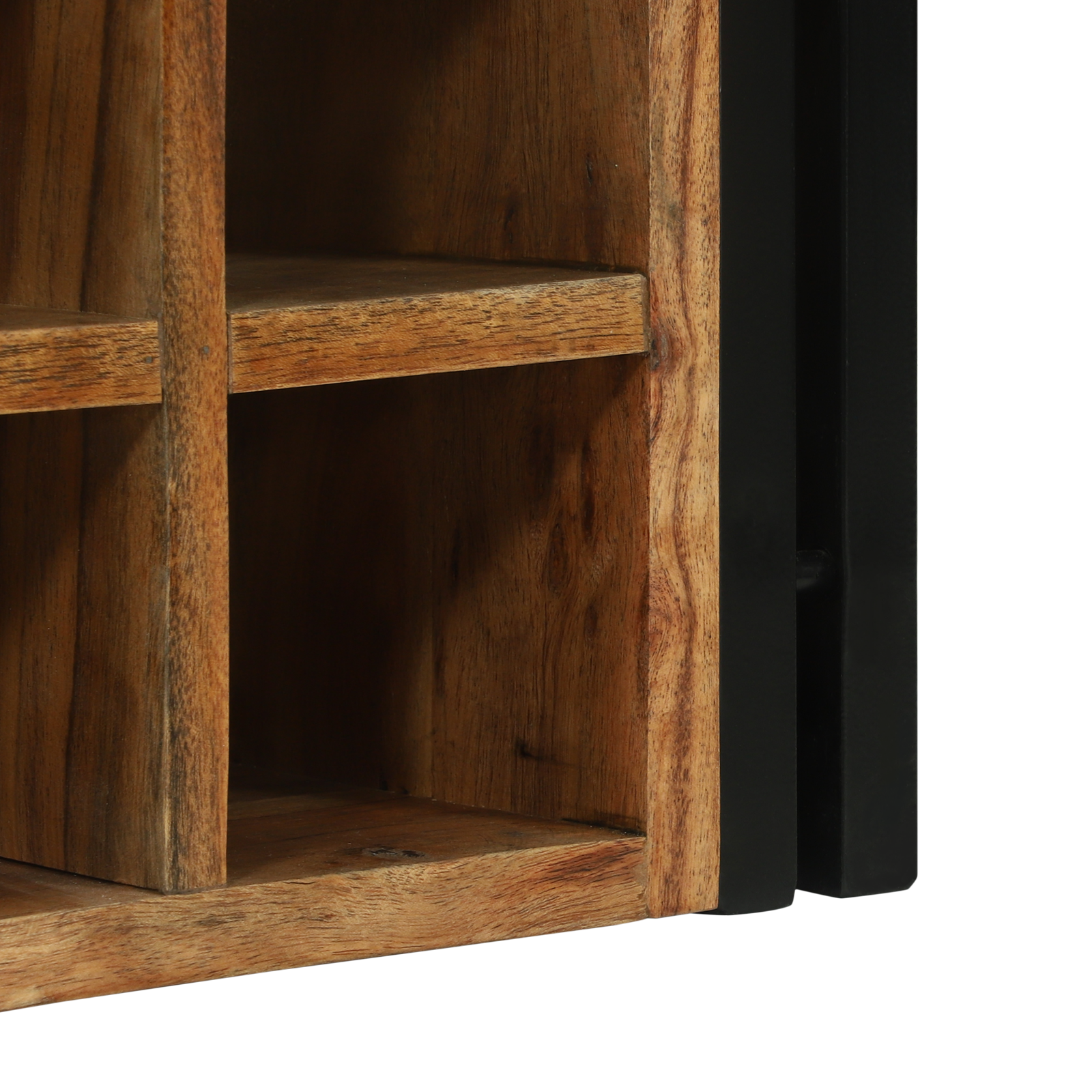 Portabottiglie 46x35x27.5 cm Legno Massello di Acacia