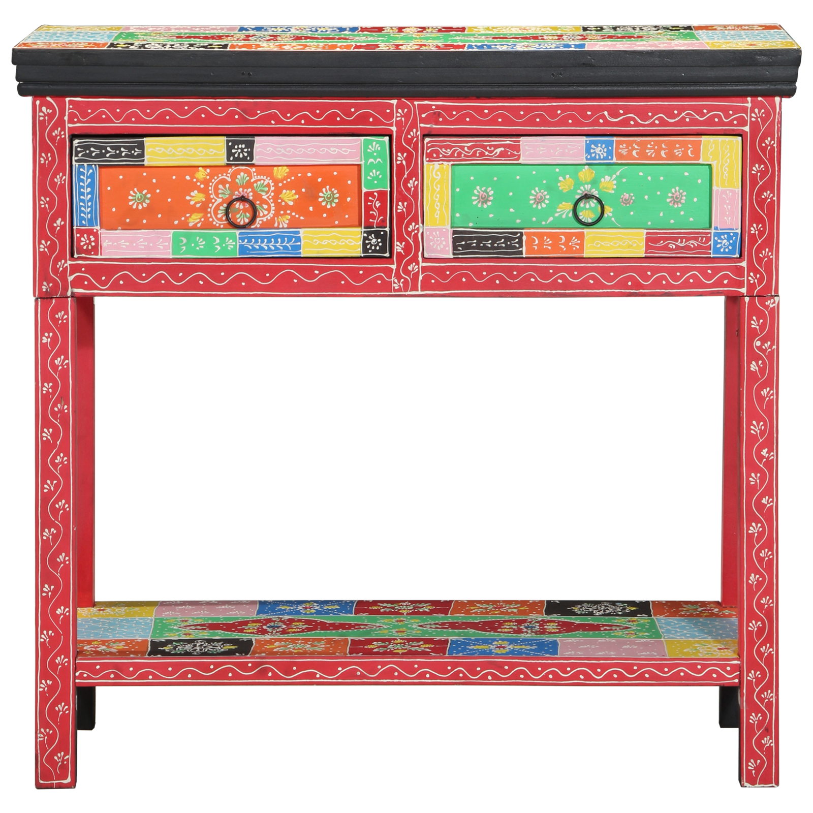 Tavolo Console con Cassetti Multicolore in Legno Compensato