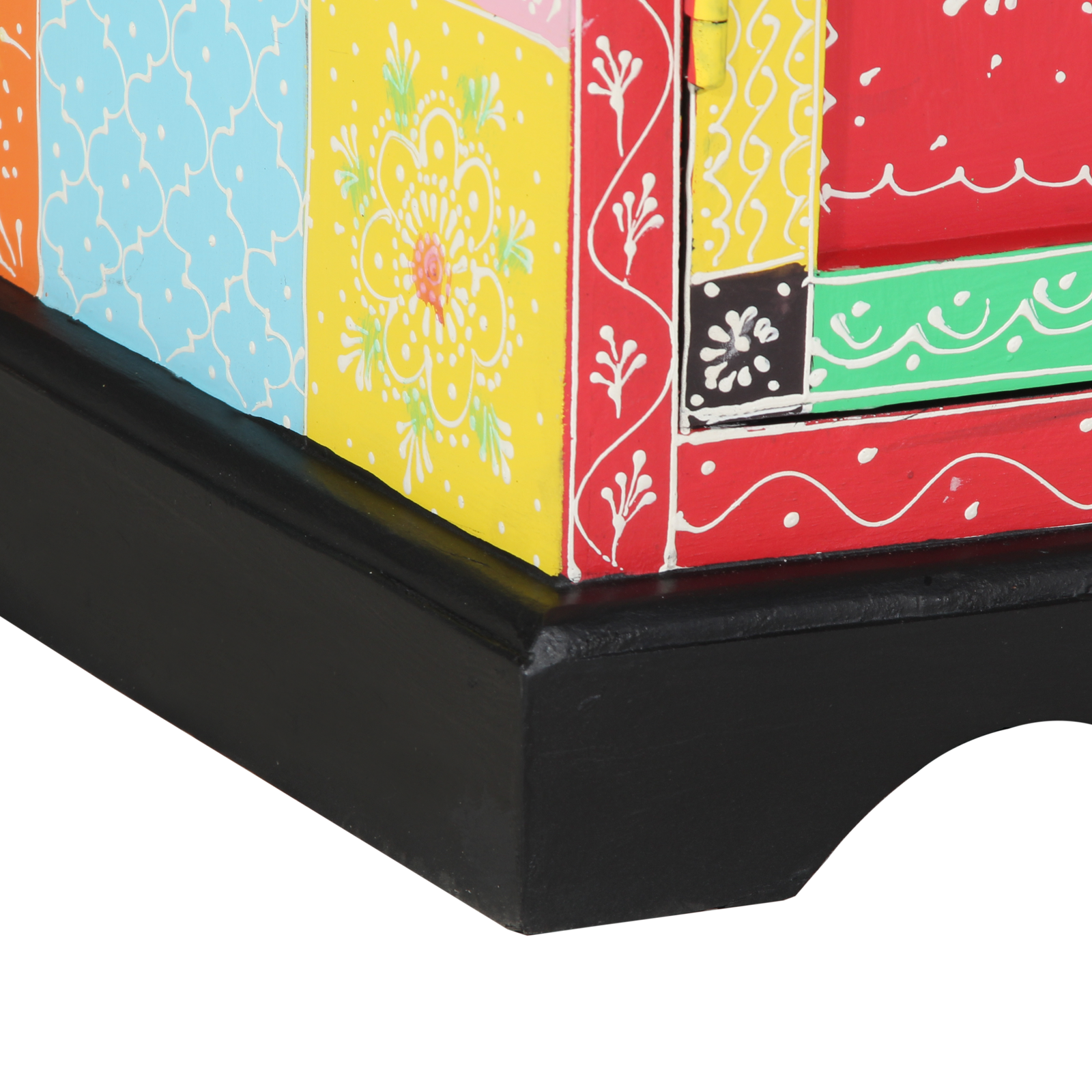 Tavolo Consolle Multicolore 50x30x75 cm in Legno Massello di Mango