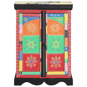 Tavolo Consolle Multicolore 50x30x75 cm in Legno Massello di Mango