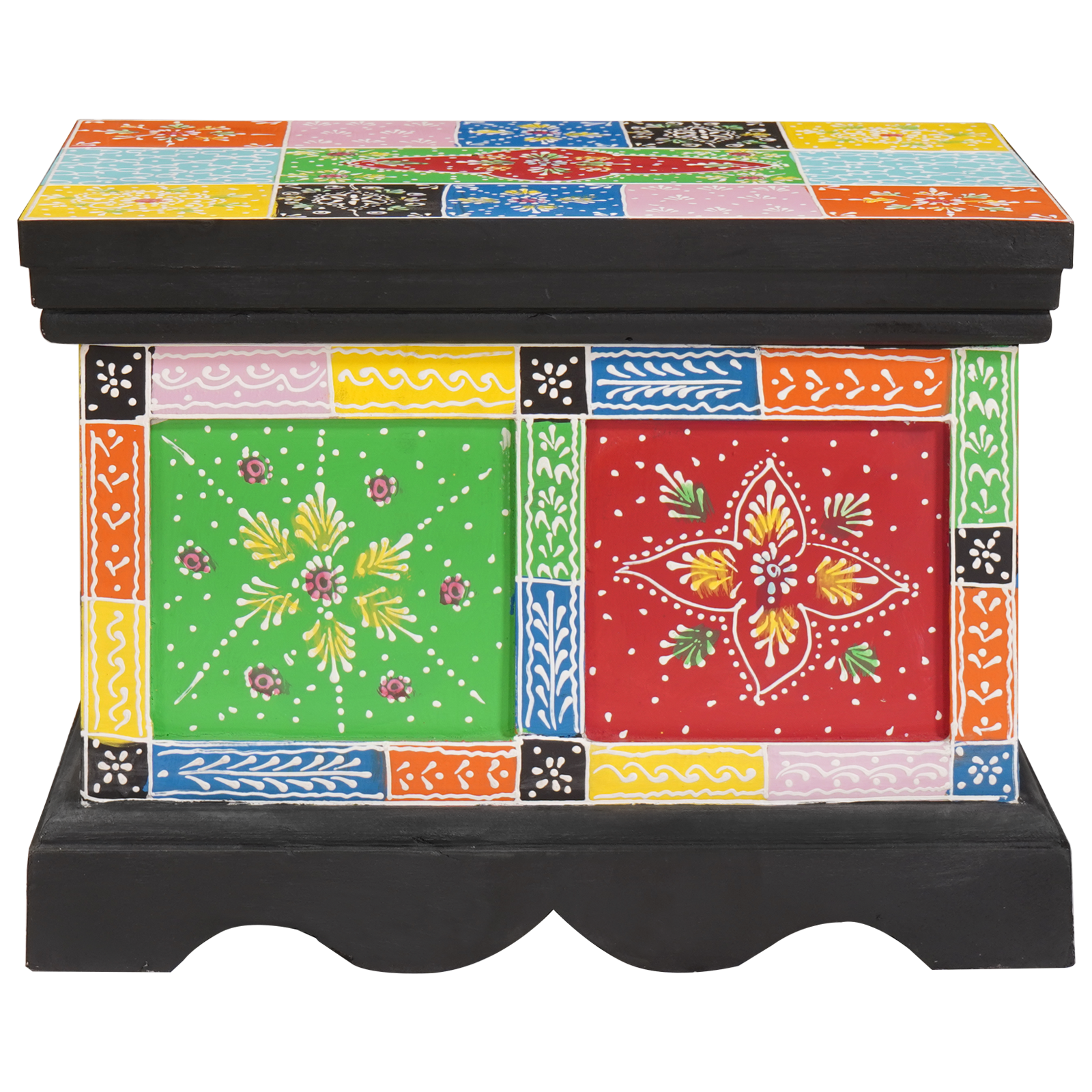 Scatola di Stoccaggio 40x30x30 cm in Legno di Mango