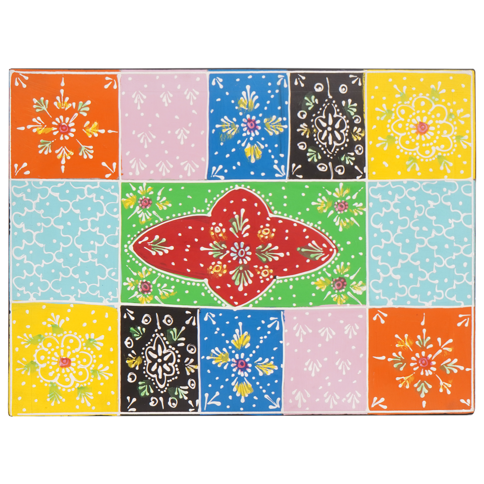 Scatola di Stoccaggio 40x30x30 cm in Legno di Mango