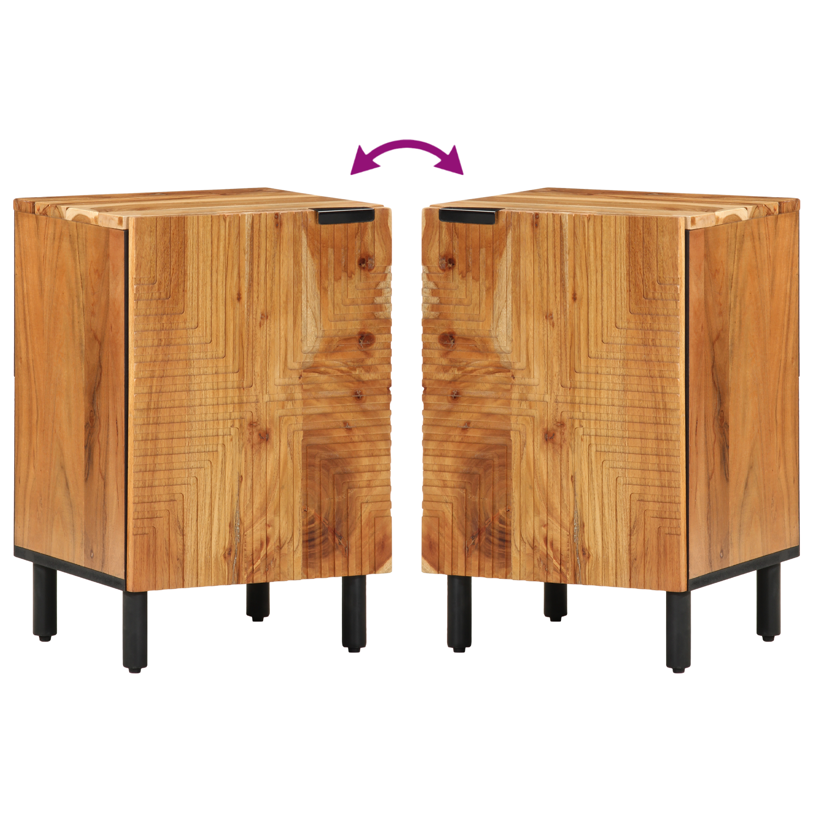 Armadio da bagno  38x33,5x58 cm in legno massello di acacia