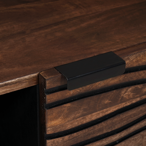 Tavolino da caffè 100x54x40 cm in legno massello e legno ingegnerizzato