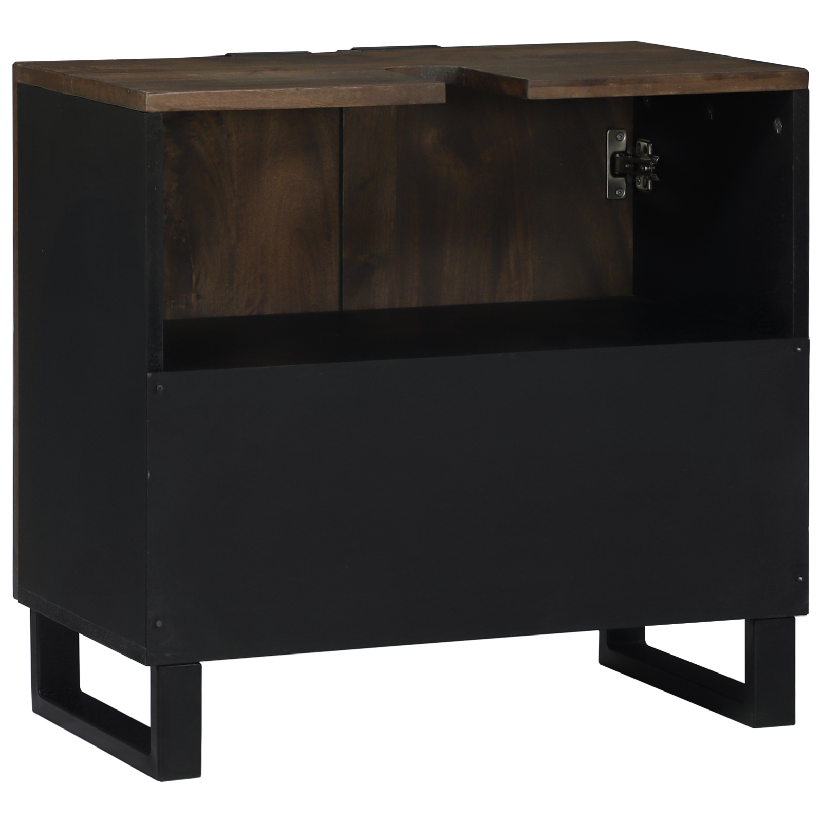 Mobile lavabo Noce Legno massello, Metallo Medio Elegante