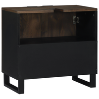 Mobile lavabo Noce Legno massello, Metallo Medio Elegante