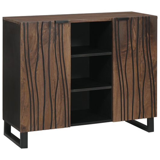 Sideboard 90x33,5x75 cm in legno massello di noce