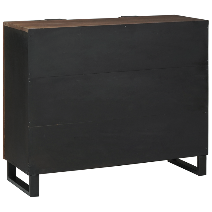Sideboard 90x33,5x75 cm in legno massello di noce