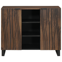 Sideboard 90x33,5x75 cm in legno massello di noce