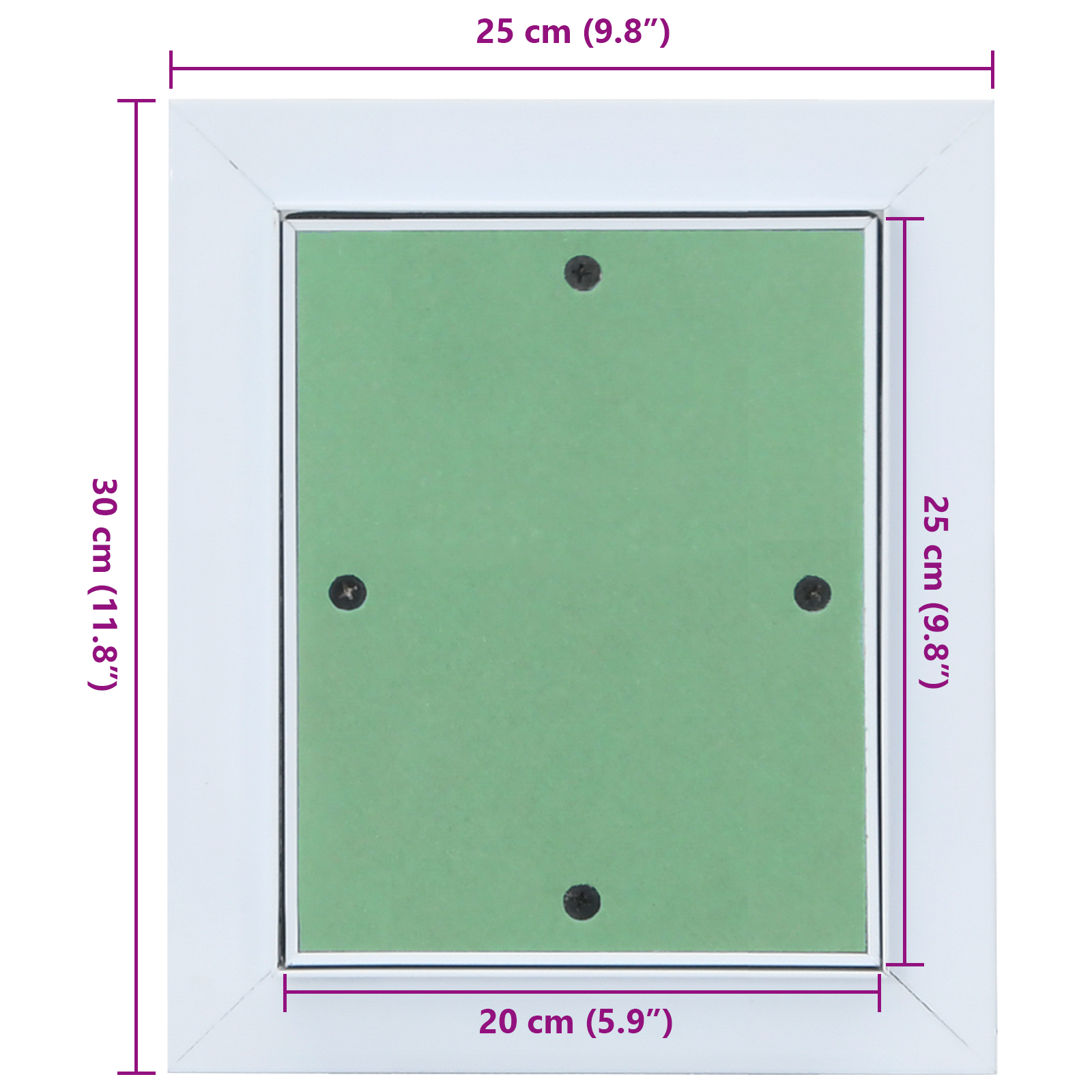 Pannello d'accesso  con telaio in alluminio e cartongesso 200x250 mm
