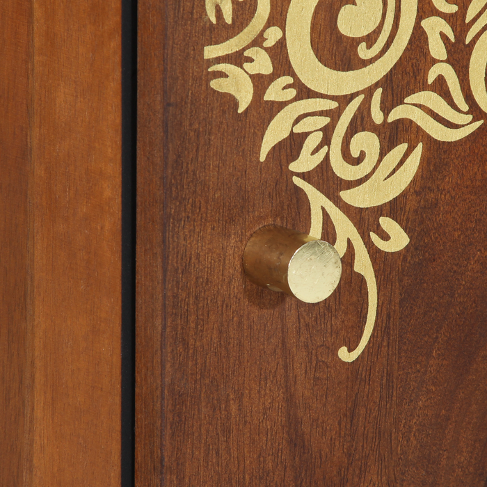 Armadio per bagno 38x33x58 cm in legno massello di mango