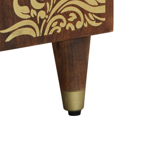 Armadio per bagno 38x33x58 cm in legno massello di mango