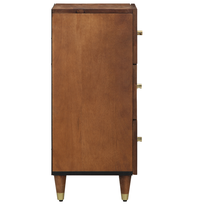 Sideboard Marrone miele Legno massello 40 x 33 x 75 cm Sideboard