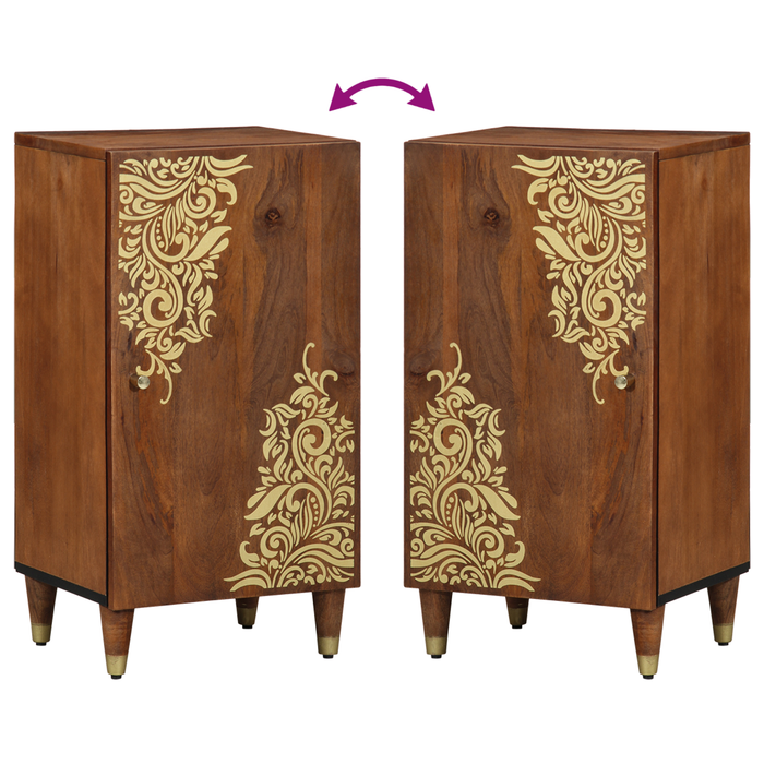 Sideboard 40x33x75 cm in legno massello di mango