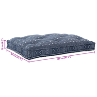 Cuscino per pallet  Indigo 120x80x12 cm in tessuto