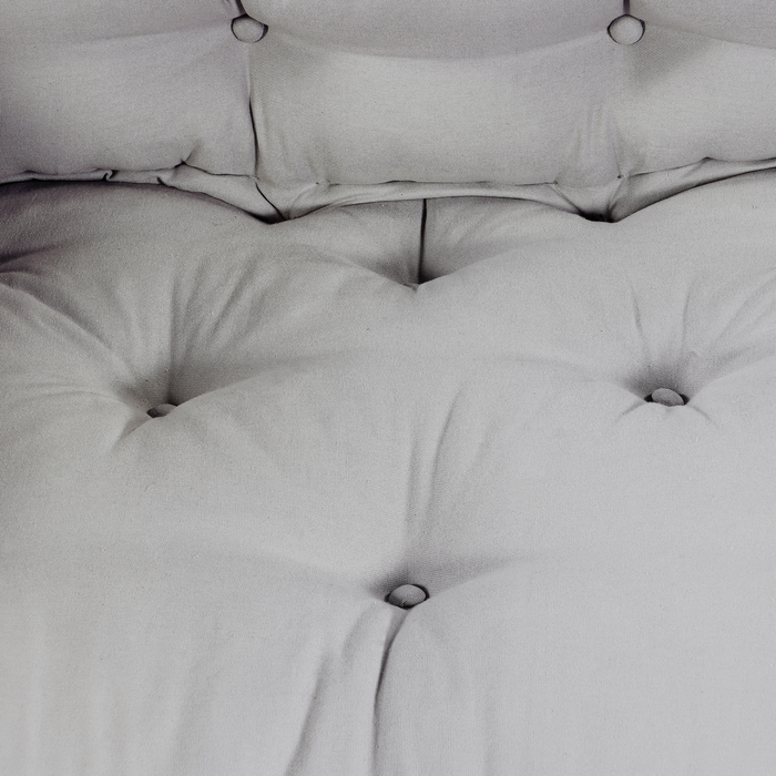 Cuscino per divano a pallet con braccioli e supporto per la schiena in tessuto grigio