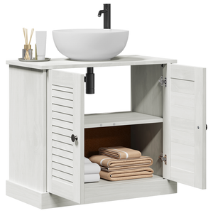 Mobile da Lavabo "VIGO" con Ante 67.5x34x59 cm Legno Massello di Pino