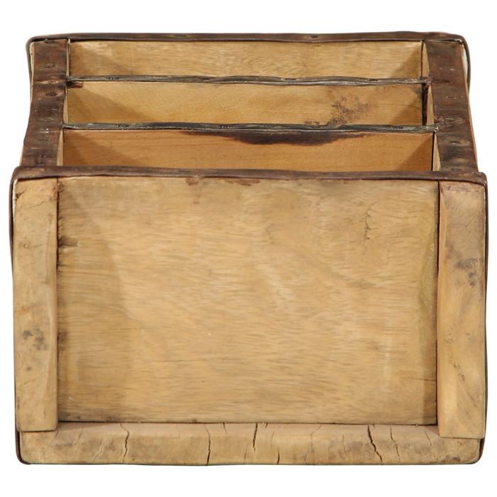 Vassoio 30x14x9 cm Legno Massello Riciclato