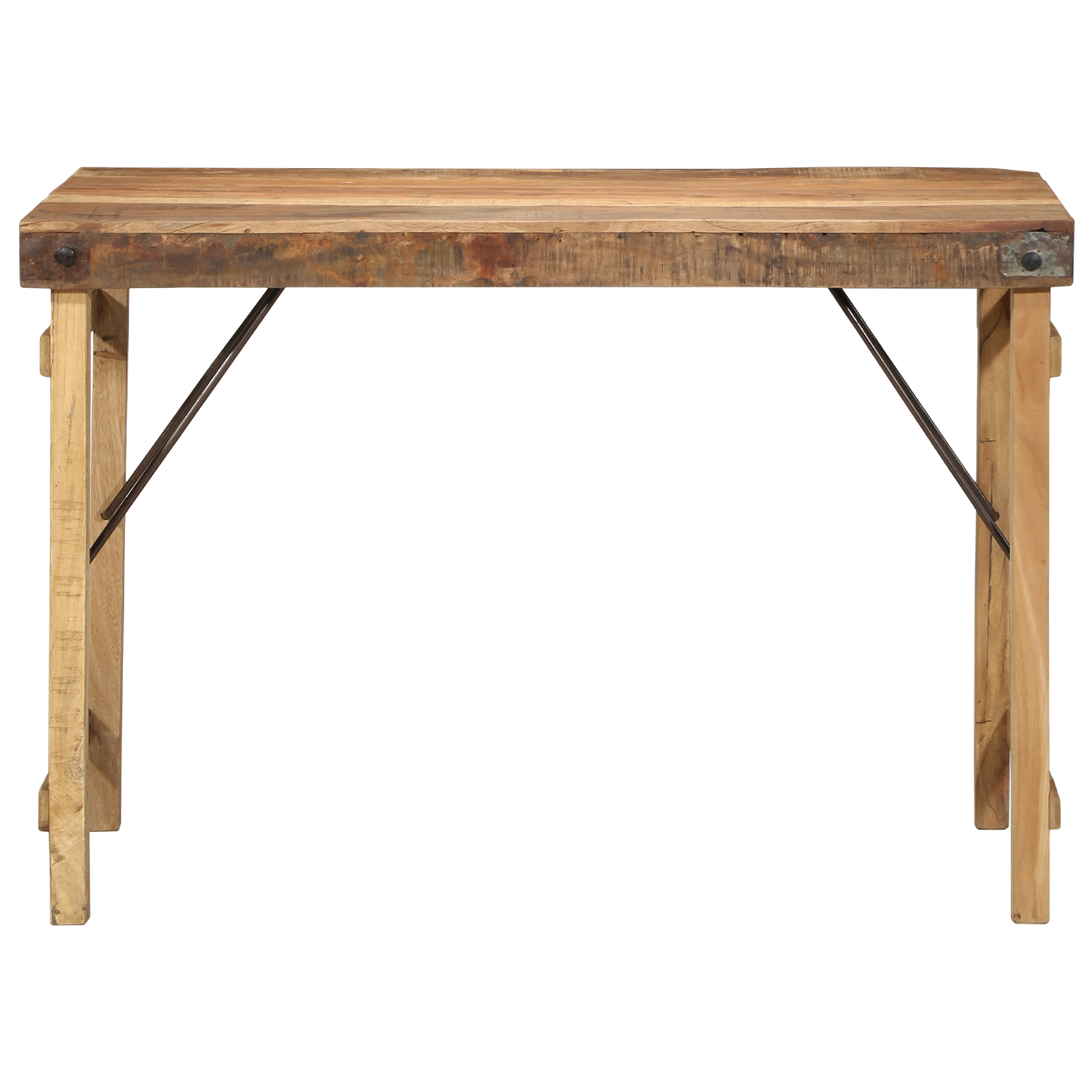 Tavolo da pranzo  110x55x76 cm in legno massello riciclato