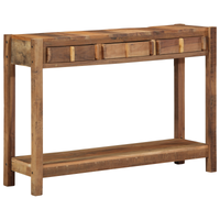 Tavolo Consolle 107x33x76 cm Legno Massello di Recupero